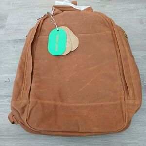 Day Owl Brown Canvas Backpack